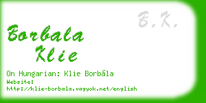 borbala klie business card